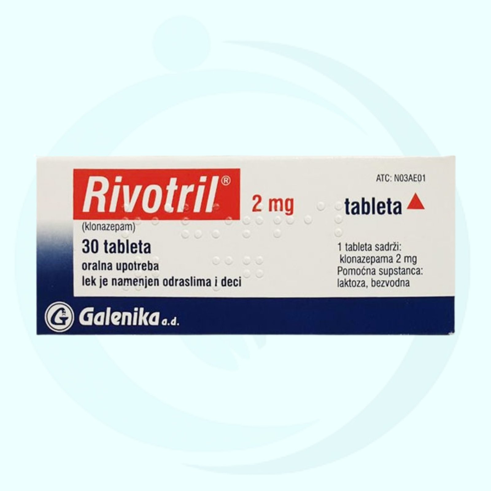 Rivotril 2mg Clonazepam